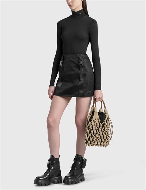 Prada Fishnet cord mesh and nylon bag